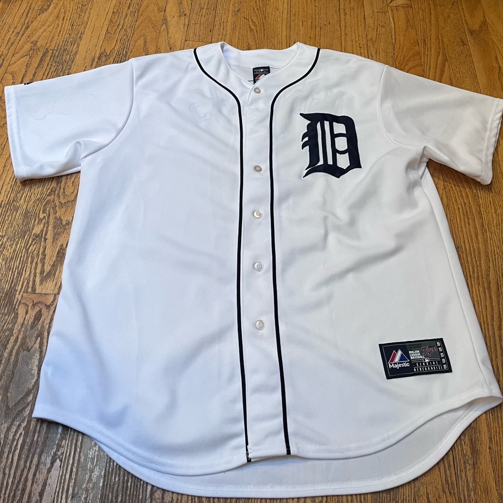 Jose IglesiasMajestic White Detroit Tigers Jersey